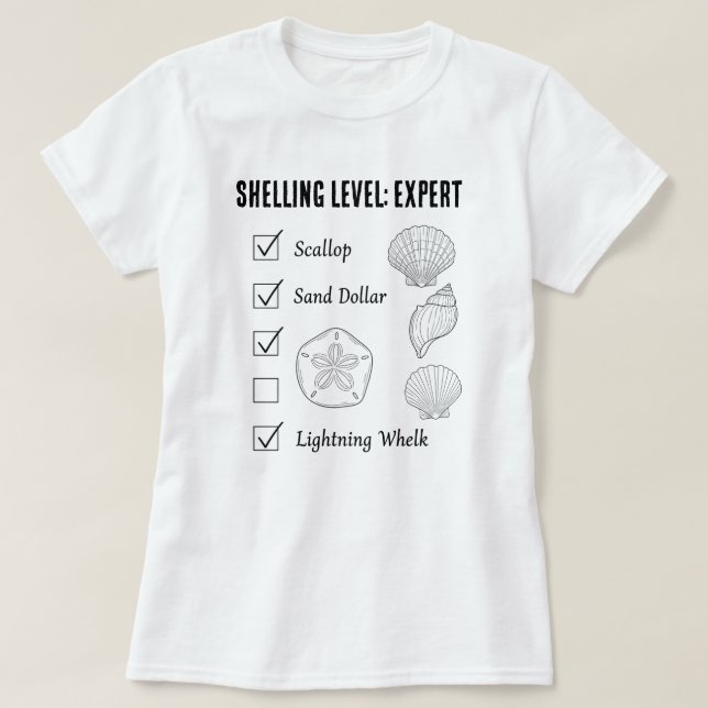 Camiseta Experto en Conchas (Diseño del anverso)