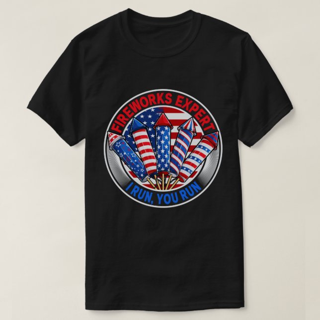 Camiseta Experto En Fuegos Artificiales Te Ejecuto Graciosa (Diseño del anverso)