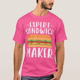 Camiseta Experto en la elaboración de sándwiches para amant