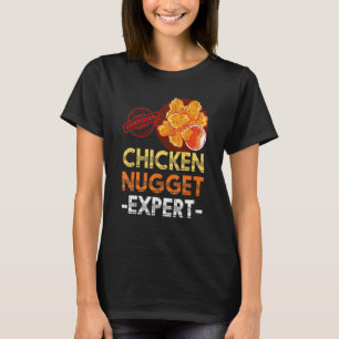 Camiseta Experto en Nuggets de Pollo de Pollo de Comida Ráp