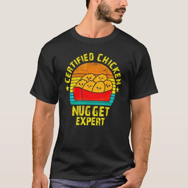 Camiseta Experto en Nuggets de Pollo Fritos Certificado (Anverso)