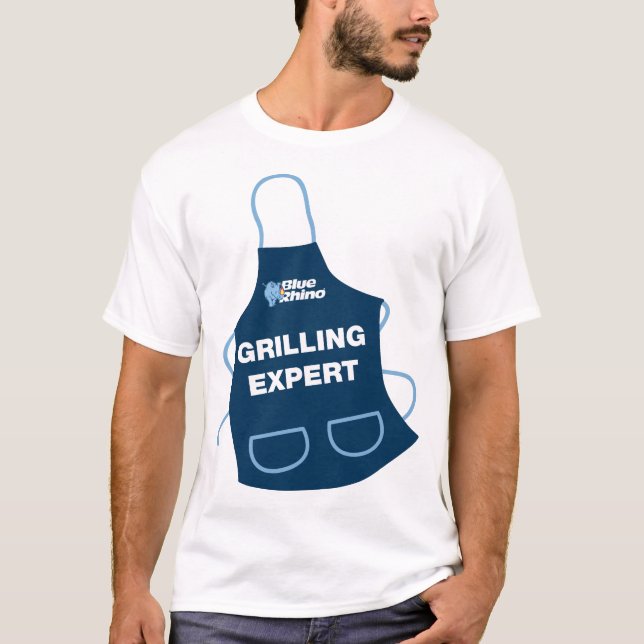 Camiseta "Experto en parrilladas" rinoceronte azul masculin (Anverso)