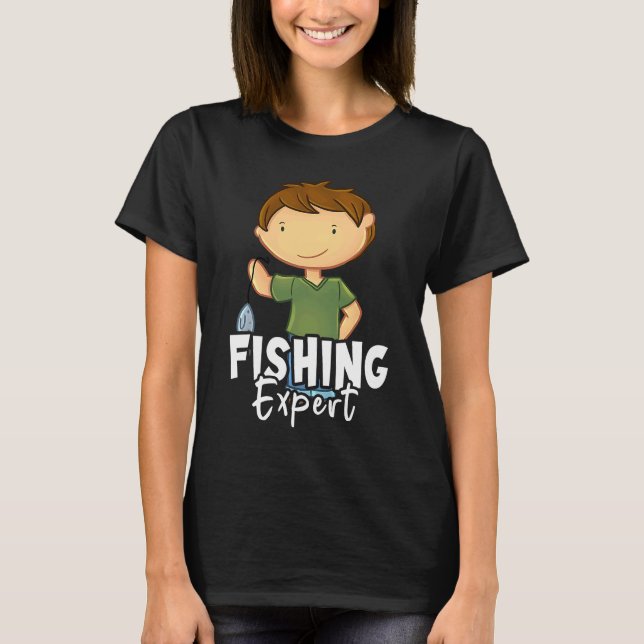 Camiseta Experto en pesca Niño niño pescando amigo con papá (Anverso)