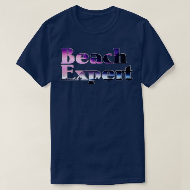 Camiseta Experto en playa (Diseño del anverso)