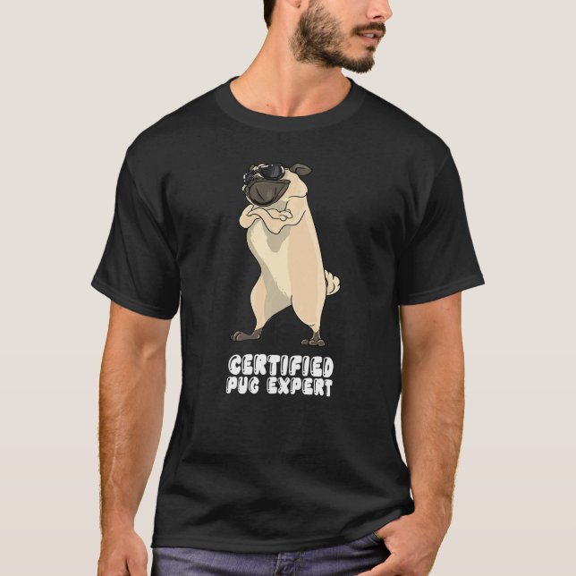 Camiseta Experto en Pug Certificado Premium (Anverso)