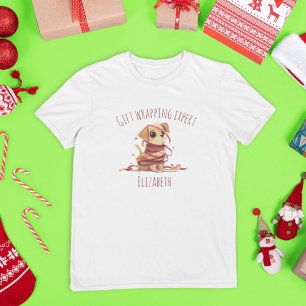 Camiseta Experto en Regalos Divertida Familia Navidad Perso