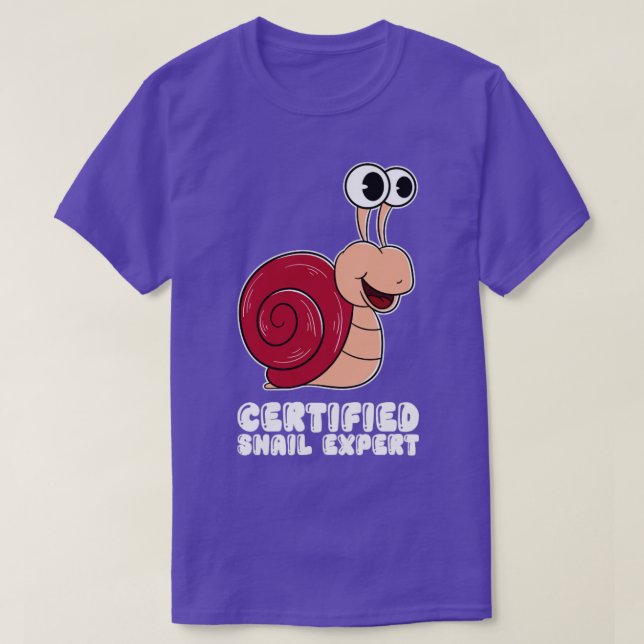 Camiseta Experto en Snail Certificado (Diseño del anverso)