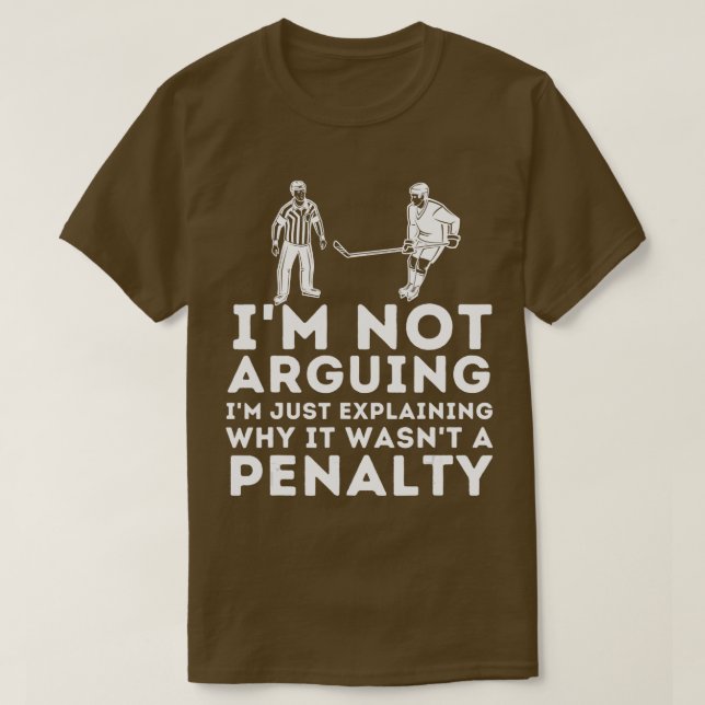 Camiseta Explaining Why It Wasnt A PenaltyIce Hockey Player (Diseño del anverso)