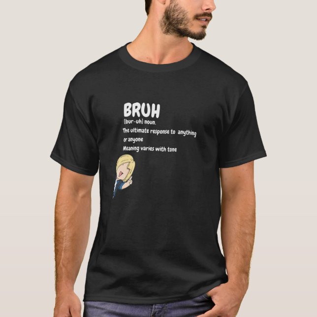 Camiseta Explicación Bruh Meme (Anverso)