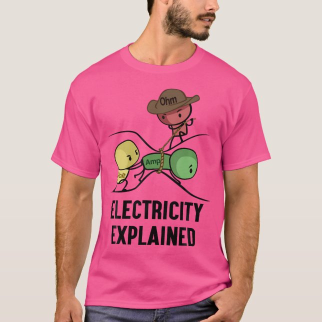 Camiseta Explicación de la electricidad Física Nerd Gift I  (Anverso)