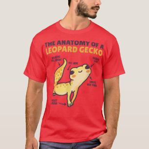 Camiseta Explicación divertida de una anatomía de gecko leo
