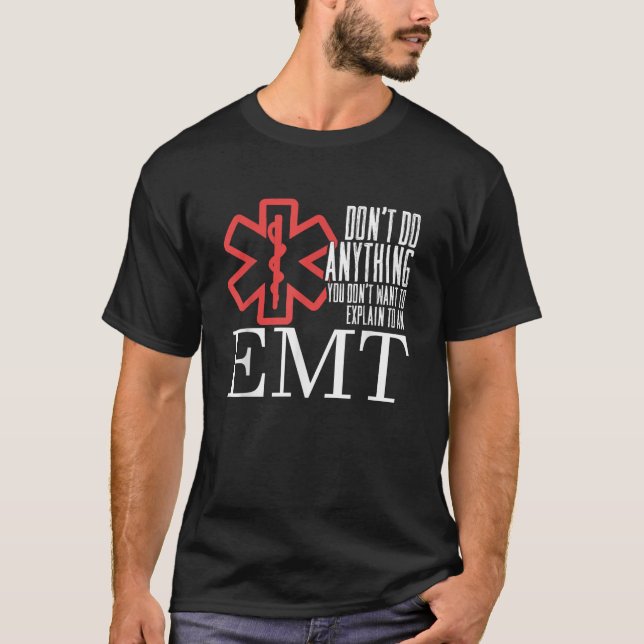Camiseta Explicaciones divertidas a EMT Ambulancia Paramédi (Anverso)