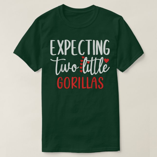 Camiseta Explicando dos pequeños gorilas divertidos gemelos (Diseño del anverso)