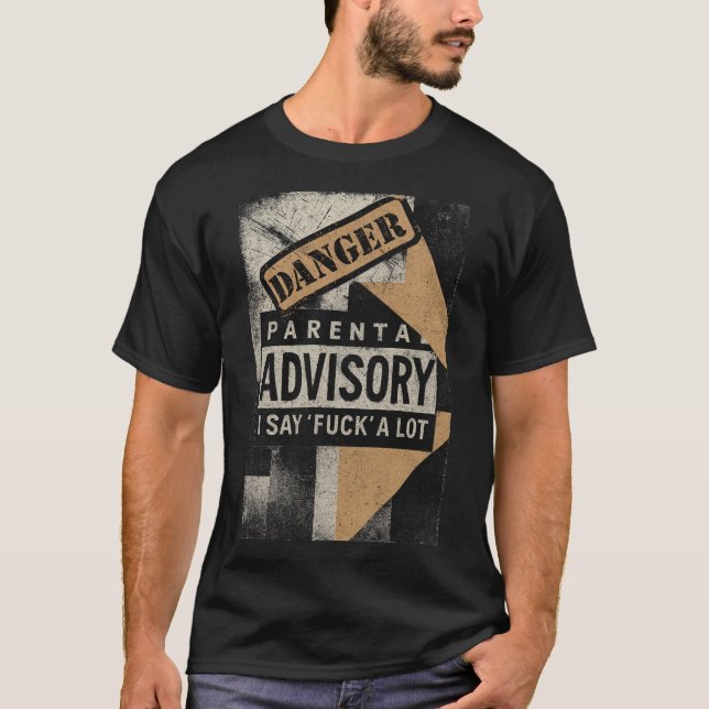 Camiseta Explicit Content Warning Distressed Art (Anverso)