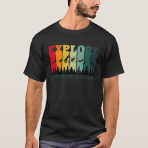 Camiseta Explora Adventure está llamando a Mountain Retro V