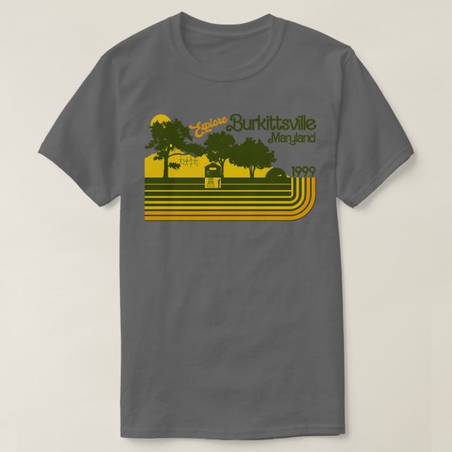 Camiseta Explora Burkittsville Blair Witch Retro Stripe (Diseño del anverso)