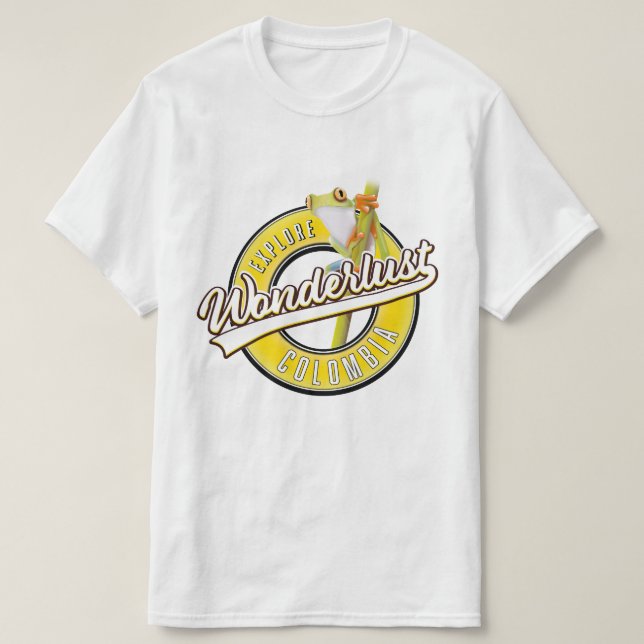 Camiseta explora Colombia deseo de viajar (Diseño del anverso)