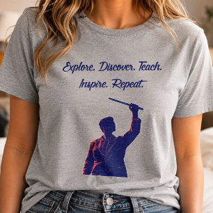 Camiseta Explora Descubre Enseña Inspira Repite Ciencia Vid