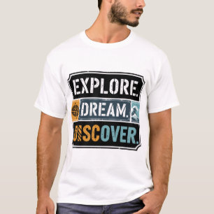 Camiseta Explora Dream Discover Adventure Travel Quote