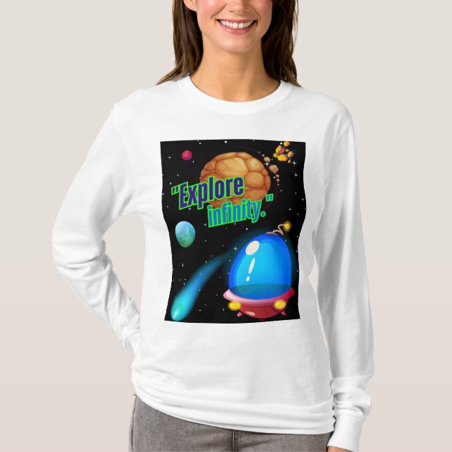 Camiseta Explora el infinito (Anverso)