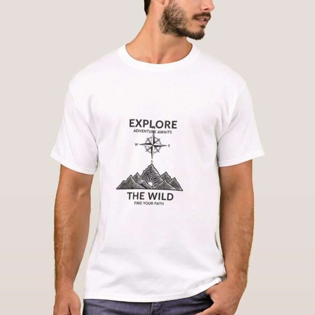 Camiseta Explora la Aventura Salvaje Espera (Anverso)