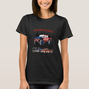 Camiseta Explora La Bandera De World Adventure Usa
