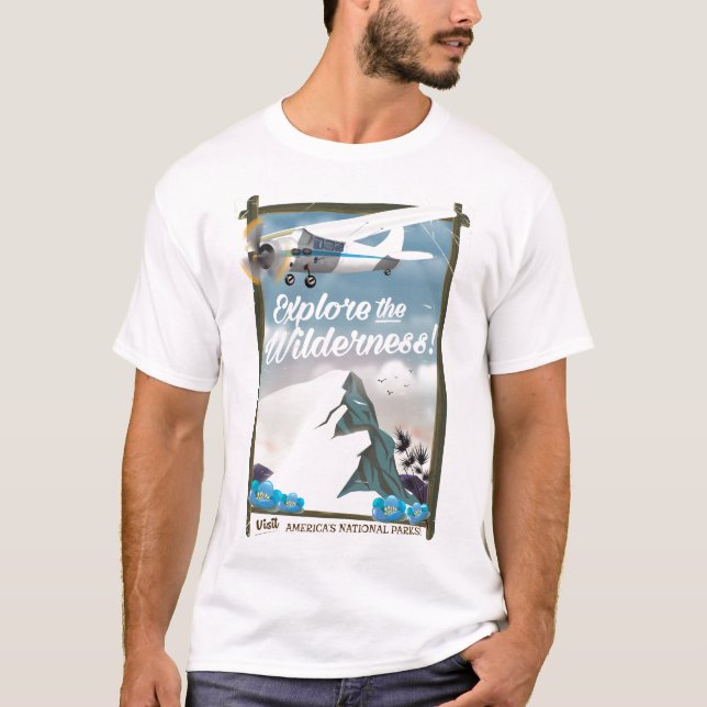 Camiseta ¡Explora la Naturaleza! Edición Montañas. (Anverso)