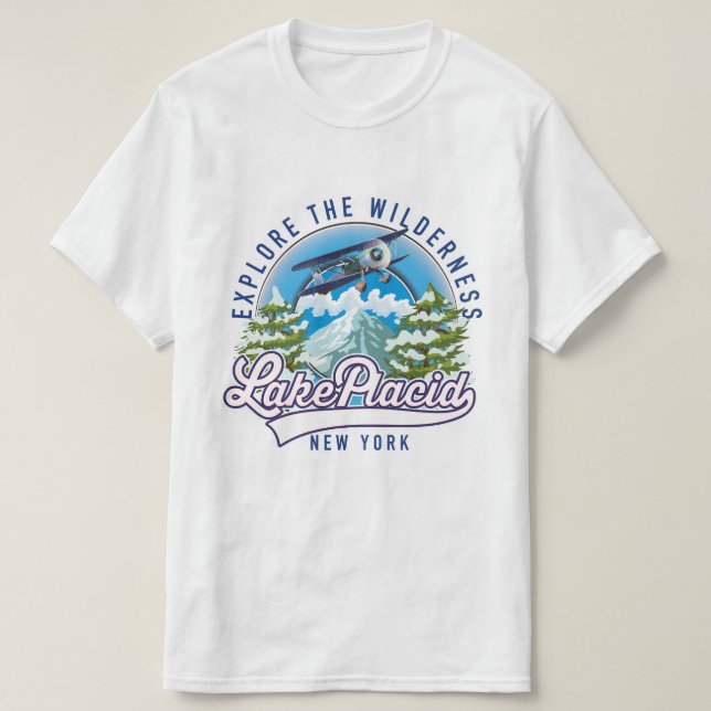 Camiseta Explora la naturaleza, lago plácido (Diseño del anverso)