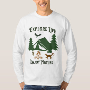Camiseta Explora la vida, disfruta de la naturaleza