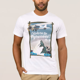 Camiseta Explora las montañas europeas de los Pirineos.