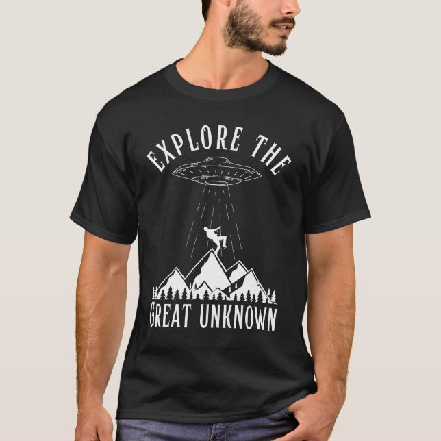 Camiseta Explora lo Gran Desconocido Divertida Abducción Al (Anverso)