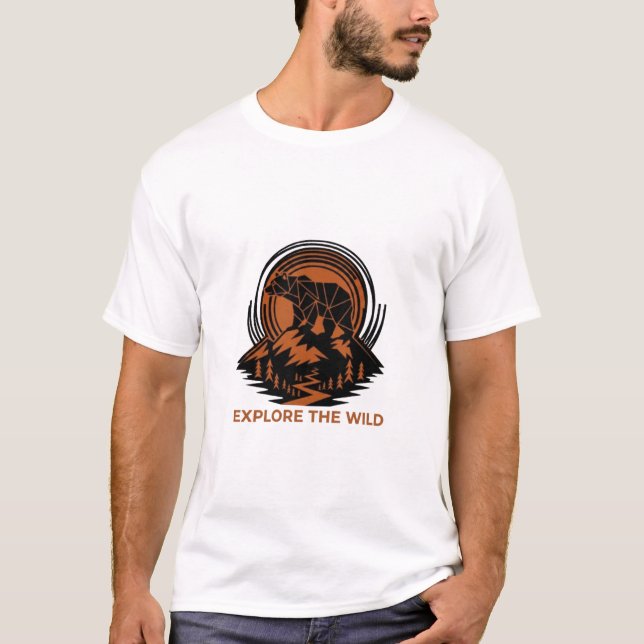 Camiseta Explora lo salvaje. (Anverso)