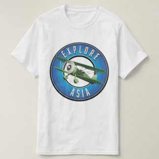 Camiseta Explora logotipo de estilo vintage de Asia