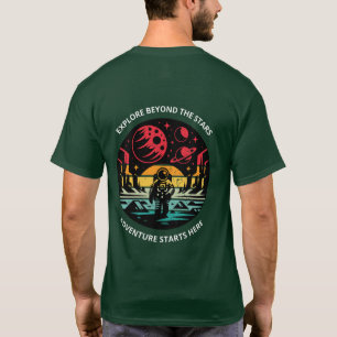 Camiseta Explora Más Allá De Las Estrellas Retro Espacio Av