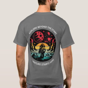Camiseta Explora Más Allá De Las Estrellas Retro T-S De Ave