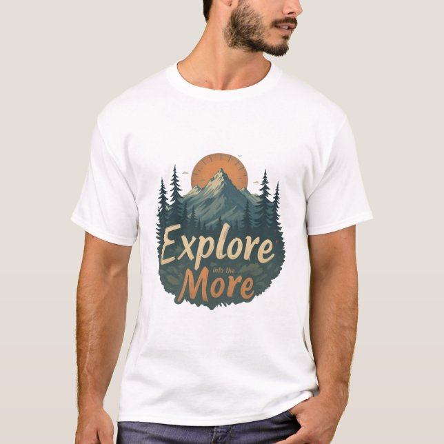 Camiseta "Explora más - Aventura de época y tema de la natu (Anverso)