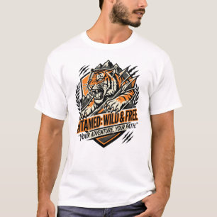 Camiseta Explora Más Vaga Más Salvaje Tigre Indomable