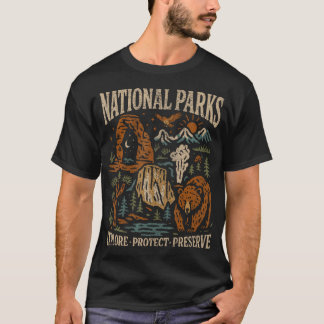 Camiseta Explora Protege Preserva Parque Nacional Oso Parqu