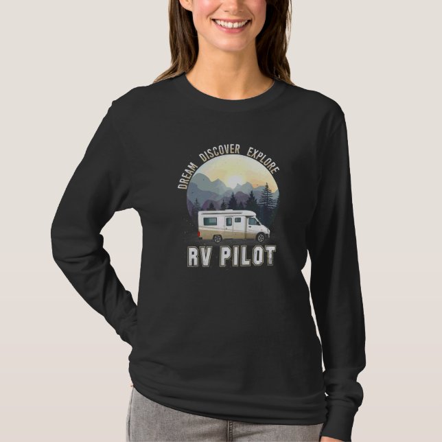 Camiseta Explora Sueña Descubre Accesorios Para Rv Pilo Cam (Anverso)