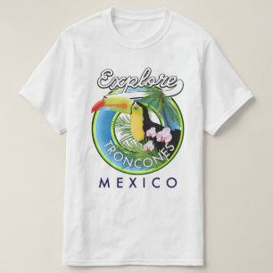 Camiseta Explora Troncones México logotipo retro