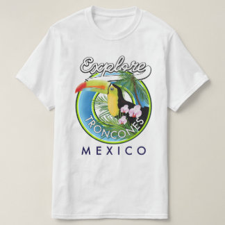 Camiseta Explora Troncones México logotipo retro