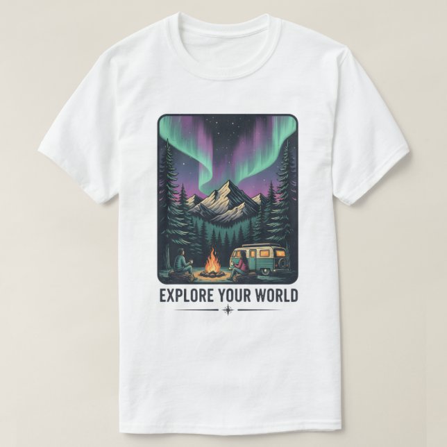 Camiseta Explora tu aventura mundial (Diseño del anverso)
