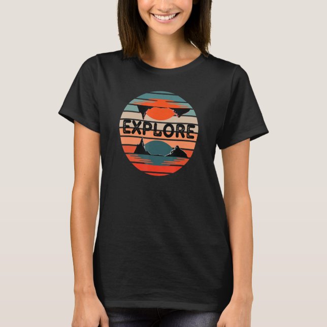 Camiseta Explora tu diversión mental excursión en verano al (Anverso)