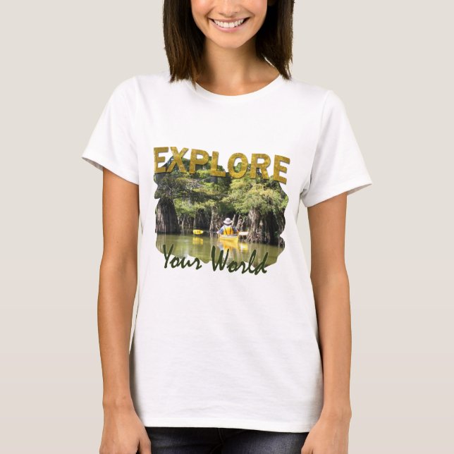 Camiseta Explora tu mundo - Kayaking (Anverso)