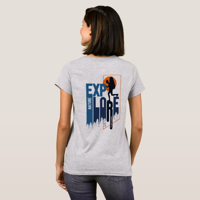 Camiseta Exploración de la naturaleza | Mujer (Reverso completo)