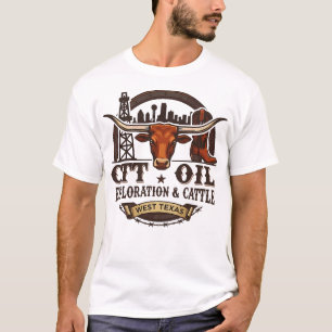 Camiseta Exploración de petróleo CTT retro y ganado para ho