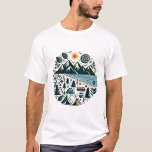 Camiseta Exploración de viajes en camping de aventura natur