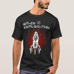 Camiseta Exploración Espacial Futurismo Retro