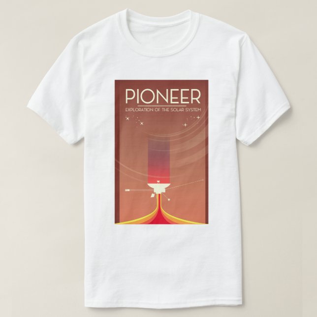 Camiseta Exploración pionera del sistema solar (Diseño del anverso)