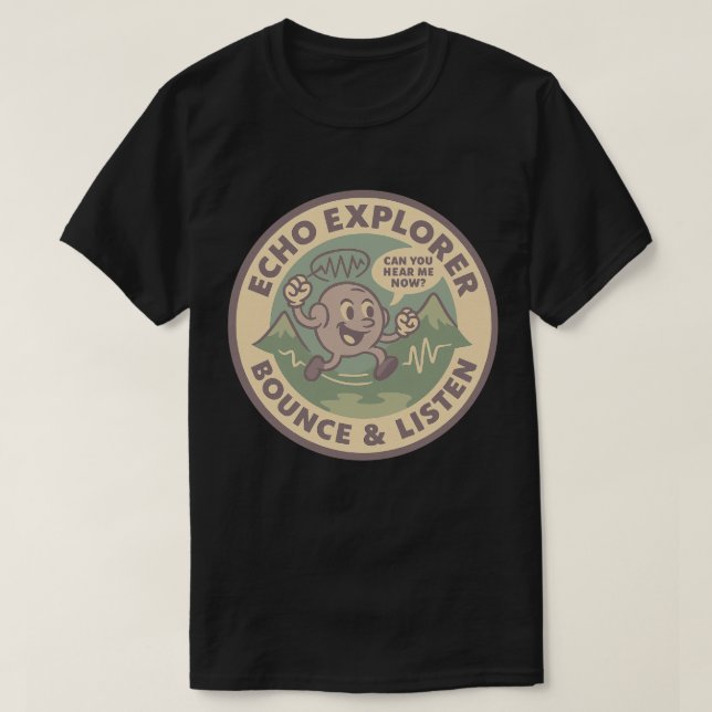 Camiseta Explorador de audición retro divertido (Diseño del anverso)